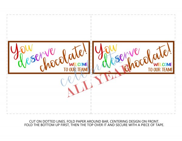 Printable Candy Bar Wrappers