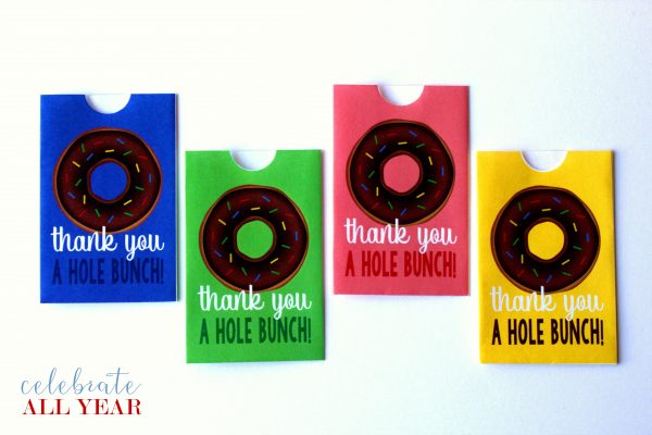 gift card holder donuts hole bunch