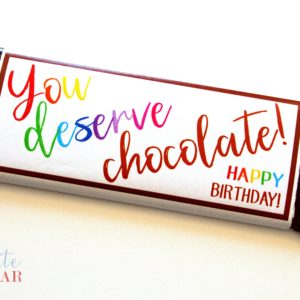 Happy Birthday Chocolate Candy Bar Wrappers