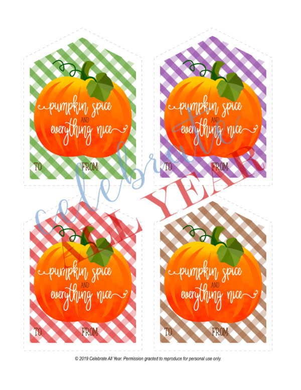 Pumpkin Spice Gift Tags